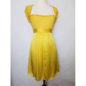 Betsey Johnson Silk Ruffled Tie Back Dress